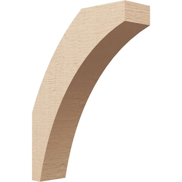 Ekena Millwork 5 in. x 24 in. x 18 in. Thorton Rough Cedar Woodgrain Timberthane Polyurethane Knee Brace, Primed