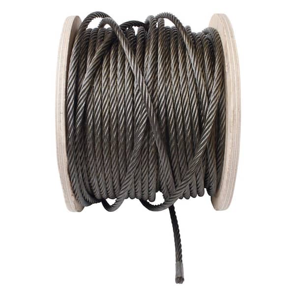 Crown Bolt 3/8 in. x 1 ft. Bright Fiber Core Steel Wire Rope 66686 - The  Home Depot