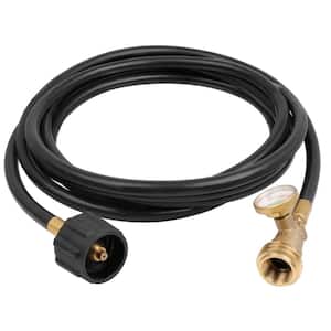 15 ft. Propane Extension Hose with Gauge
