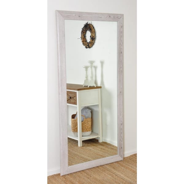 BrandtWorks Oversized White Farmhouse Rustic Mirror (66 in. H X 32.5 in. W)