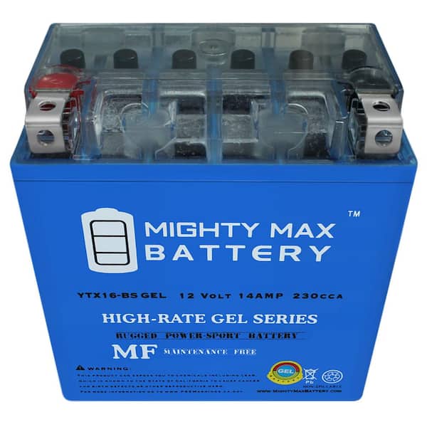 MIGHTY MAX BATTERY YTX12-BS 12V 10AH GEL Battery for Suzuki VL800 Boulevard  C50 01-14 MAX3527266 - The Home Depot