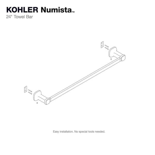 KOHLER Numista 24 in. Towel Bar in Matte Black