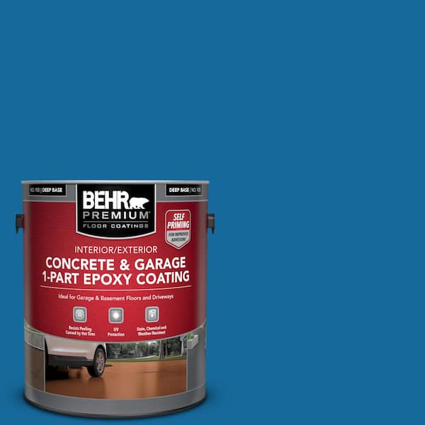 1 gal. #P500-7 Cosmic Cobalt Self-Priming 1-Part Epoxy Satin Interior/Exterior Concrete and Garage Floor Paint