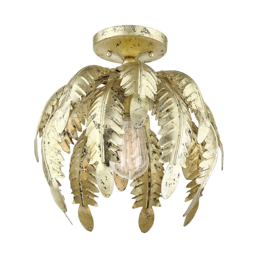 Winter Gold Glass Indoor/Outdoor Bowl Light Fixture