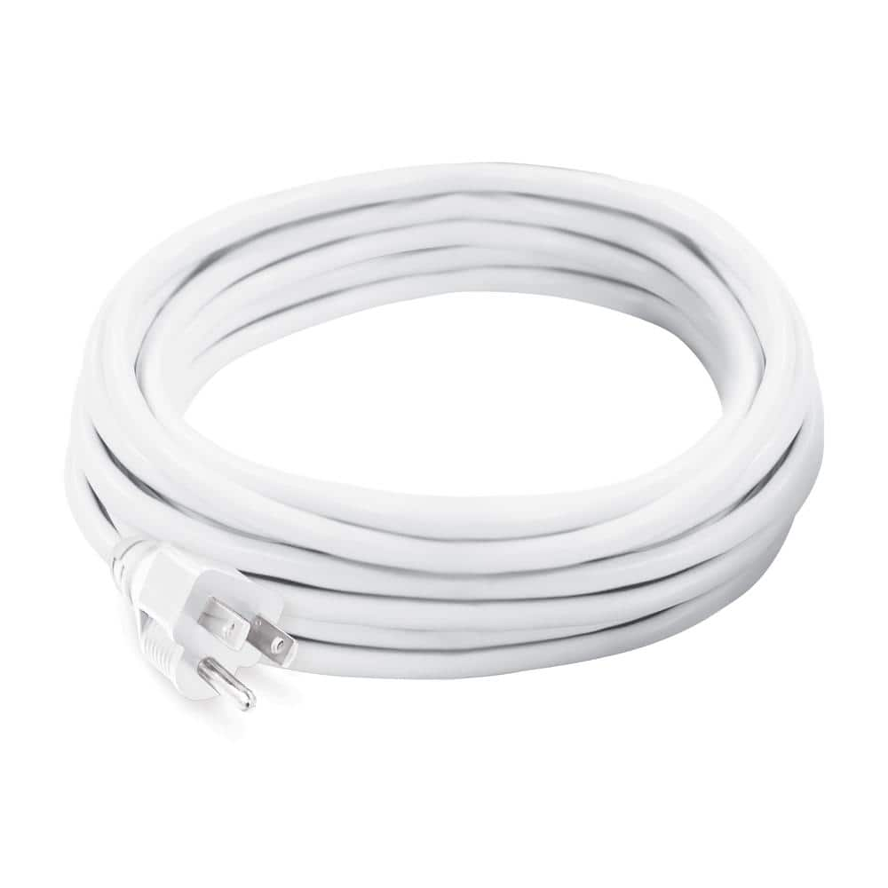 Sun Joe 20 Ft 16 3 Indoor Outdoor Extension Cord White PJEXT20 163   White Sun Joe General Purpose Cords Pjext20 163 Wht 64 1000 