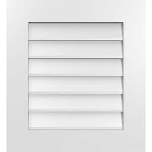22 in. x 24 in. Rectangular White PVC Paintable Gable Louver Vent Non-Functional
