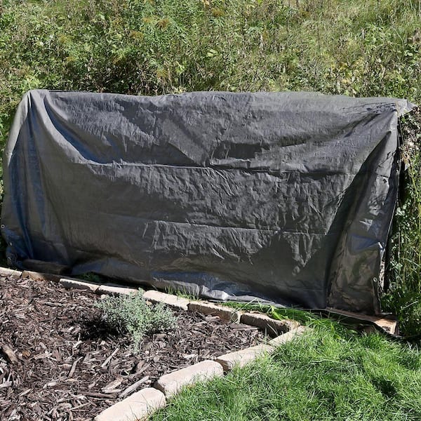 Sunnydaze 8 ft. x 10 ft. Reversible Dark Grey Waterproof