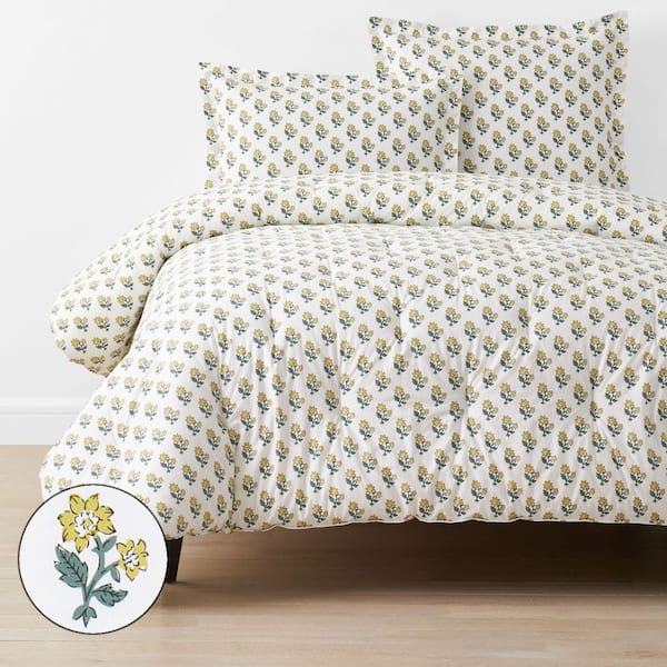 Company Cotton Suhana Garment Wash Yellow Full Cotton Percale Comforter