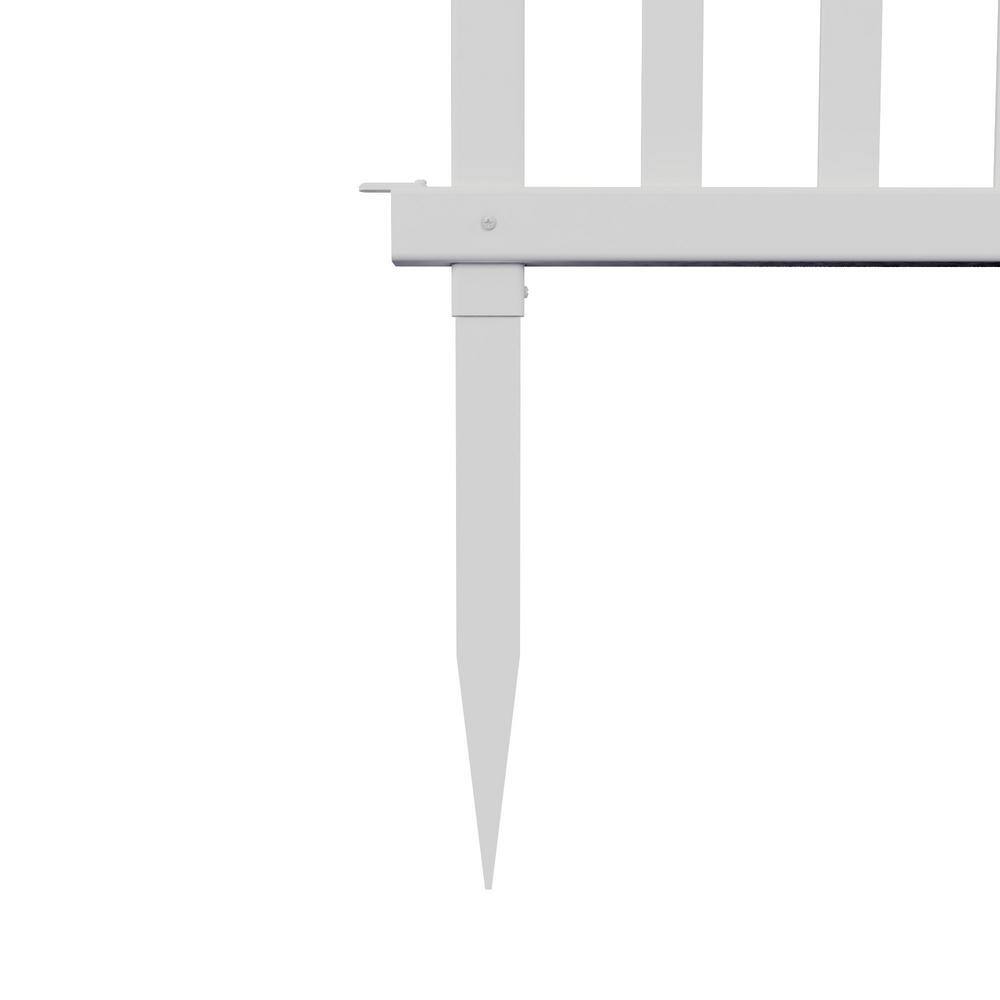 Burbank 3.5-ft White Vinyl Flat-top Picket Fence Panels