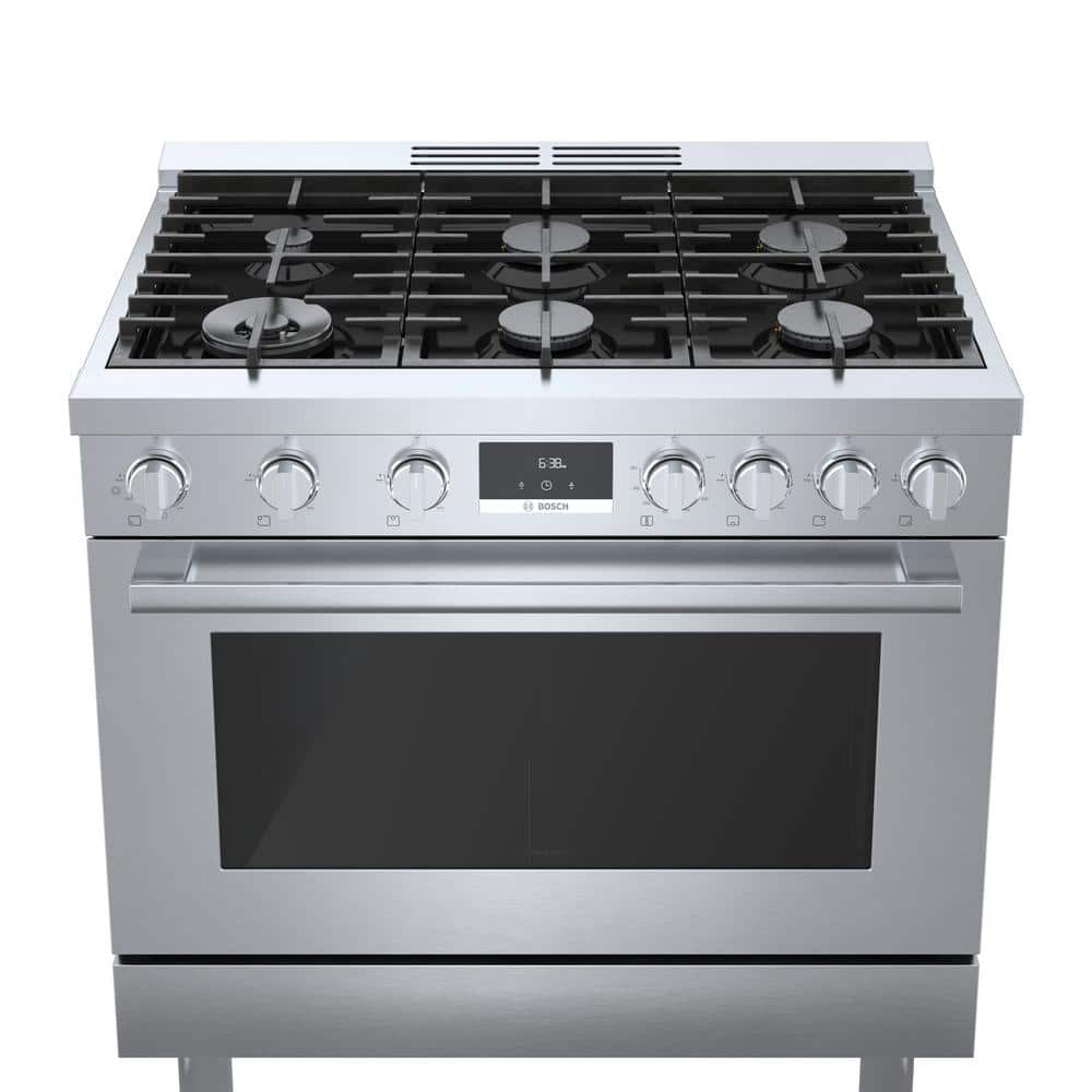 36" Stainless Steel Free-Standing Convection Gas Range
