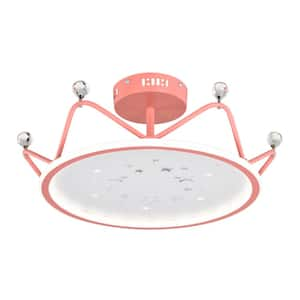 Lynch White and Gold 15.75 in. Semi Flush Mount Ceiling Fixture