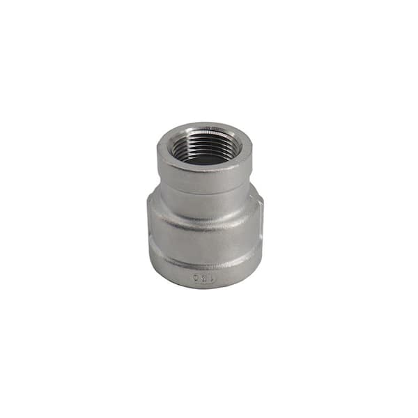 2 in. X 1/4 in. 304 Stainless Steel 150-Threaded Reducing Coupling Connector
