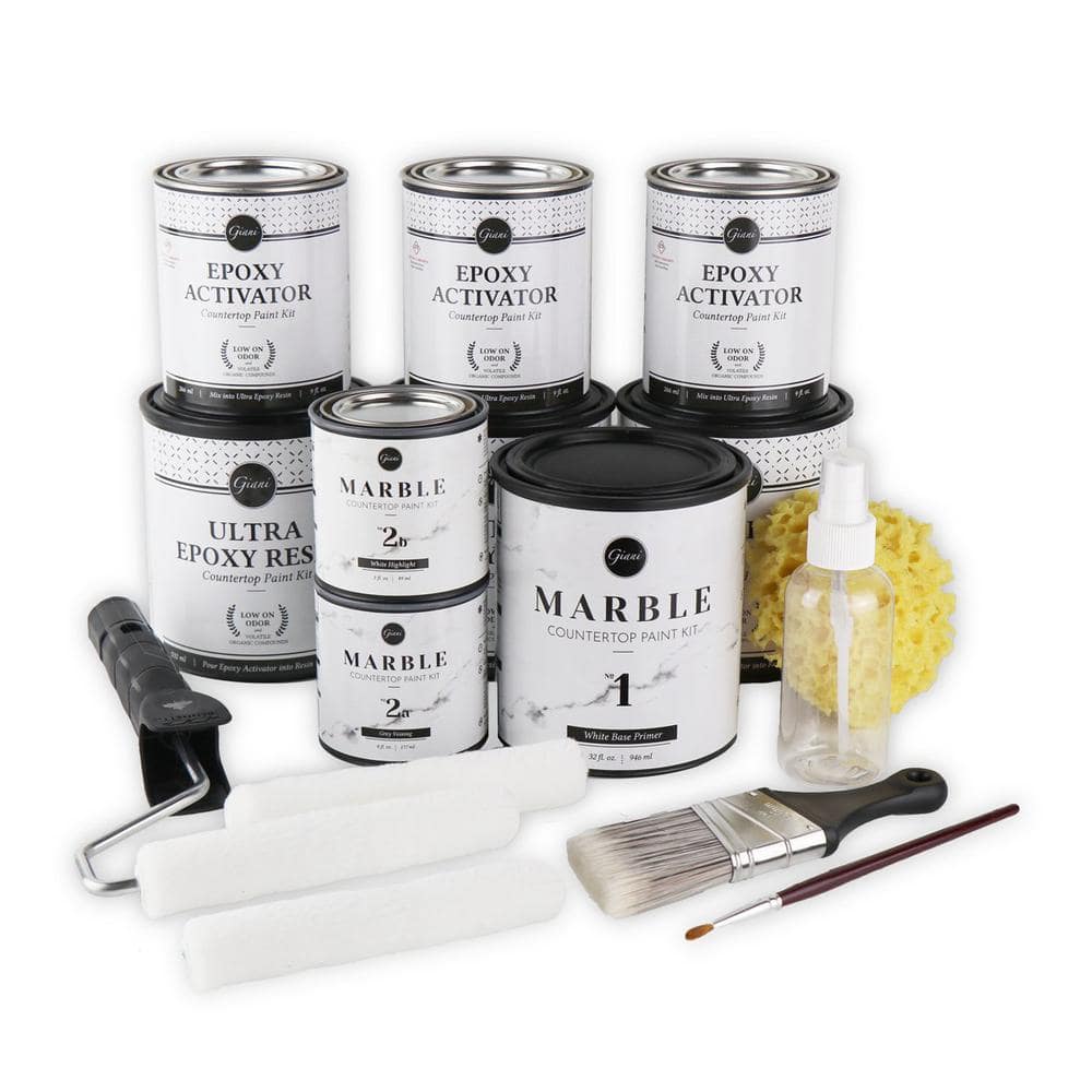 Giani Carrara White Marble Countertop, Diy Marble Countertop Paint Kit
