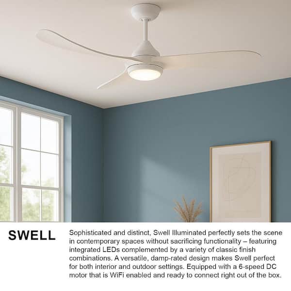 HINKLEY Swell Illuminated 56.0 in. Indoor/Outdoor Integrated LED