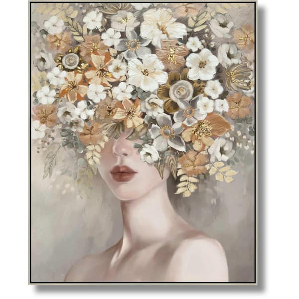 1-Piece Framed Mixed Media Abstract Wall Art 31.5 in. x 40 in.