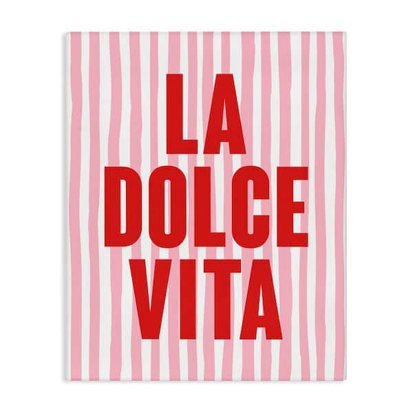 Stupell Industries La Dolce Vita Red by House of Lulu Unframed Typography Graphic Art Print 20 in. x 16 in.