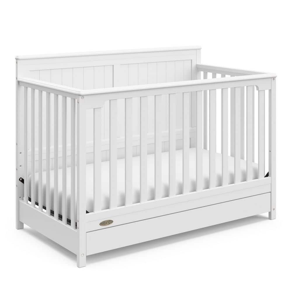 Graco Hadley 4-in-1 Convertible Crib with Drawer-White 04521-701
