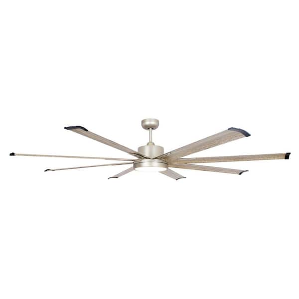 Matrix Decor 72 In Indoor Satin Nickel Led Ceiling Fan With Light Kit And Remote Control Md F8220180v The Home Depot - How To Change Globe In Arlec Ceiling Fan
