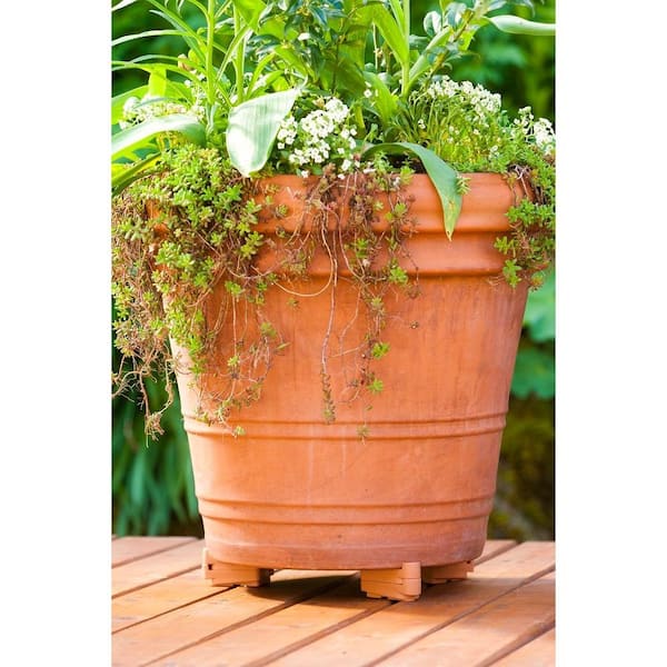 The Plant Stand 2-1/4 in. W x 2-3/4 in. L Terra-Cotta Plastic Pot Toes  (6-Pack) PTC-06TCCS - The Home Depot