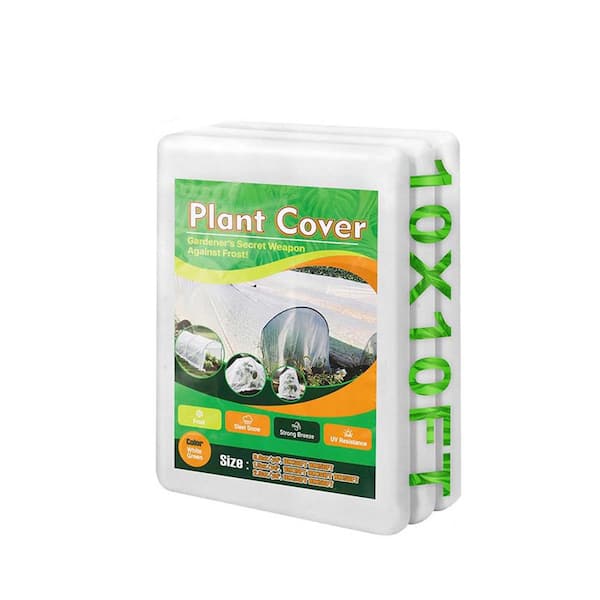 10 ft. White Polypropylene Plant Cover Frost Protection Cloth 10 x 10 ft. Winter Garden Blanket for Outdoor Plants