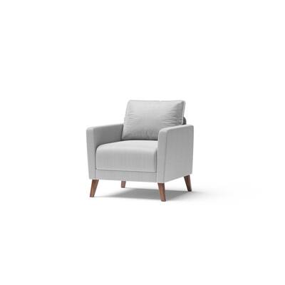 Derna 32 in. Light Gray Polyester Upholstered Accent Chair