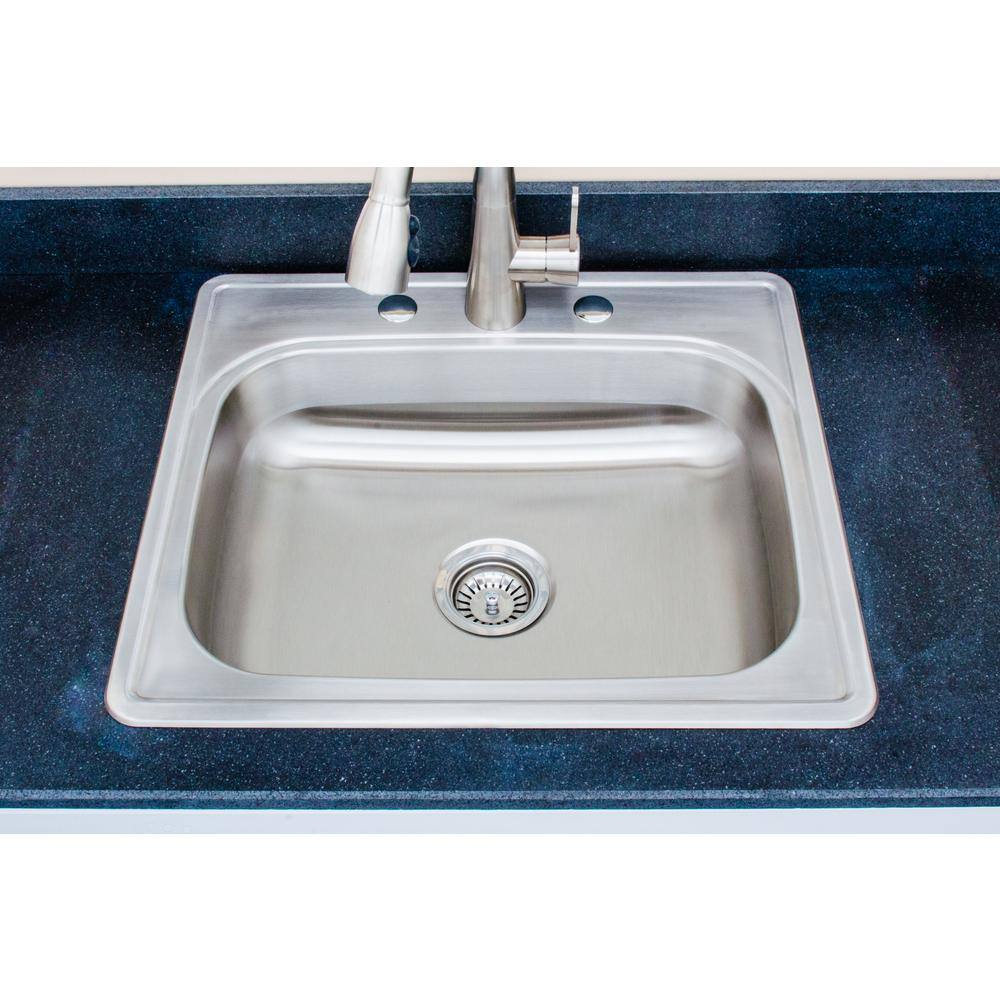 25'' Matte Stainless Steel Single Bowl Kitchen Sink