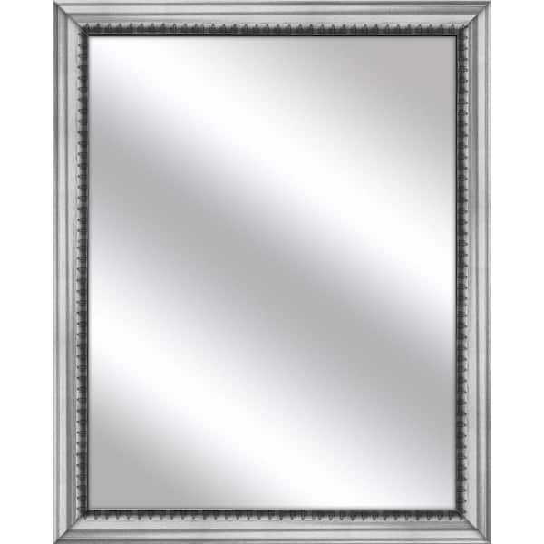 PTM Images Medium Rectangle Stainless Silver Art Deco Mirror (30.75 in. H x 24.75 in. W)