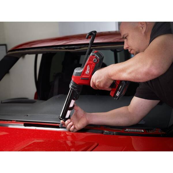 Milwaukee M18 18V Lithium Ion Cordless 10 oz. Caulk and Adhesive Gun Tool Only 2641 20 The Home Depot