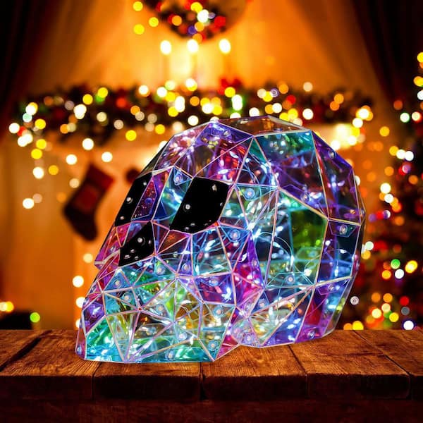 Prismatic Rainbow Horror Skull LED Light 22Lamps-015 - The Home Depot