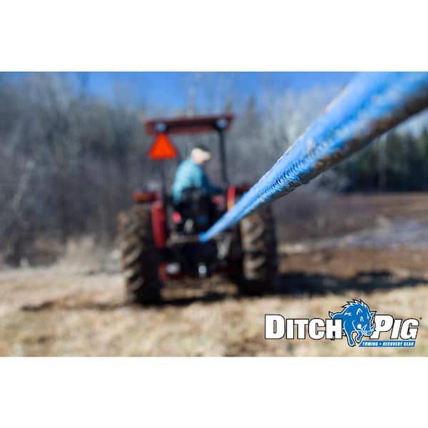 DITCH PIG 7/8 in. x 30 ft. 24700 lbs. Breaking Strength Kinetic Energy  Vehicle Recovery Rope 447531 - The Home Depot