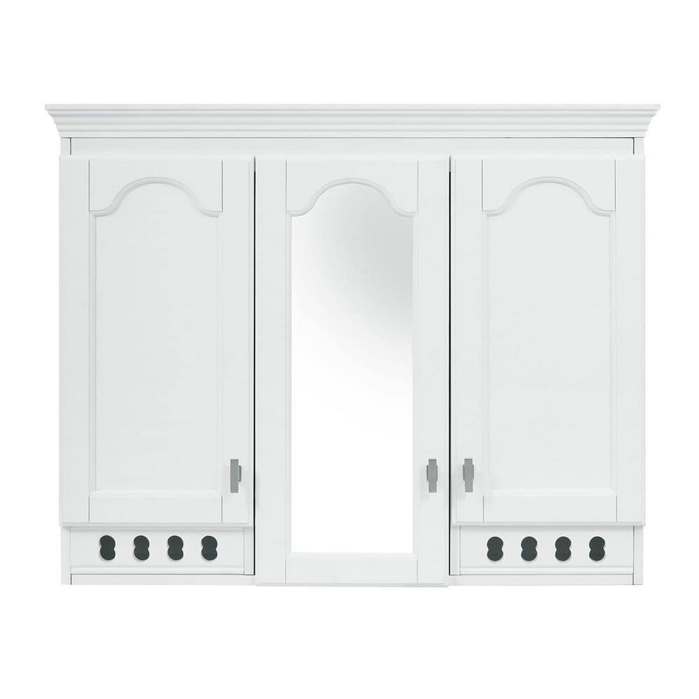 35 in. W x 28 in. H Rectangular White Wall-Mount Medicine Cabinet with Mirror and Soft-Closing Hinges price history on PriceWatchPro