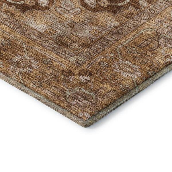 Mayfield Premium Machine Washable Abstract AMF2165 Terracotta 10 ft. x 14 ft. Area Rug