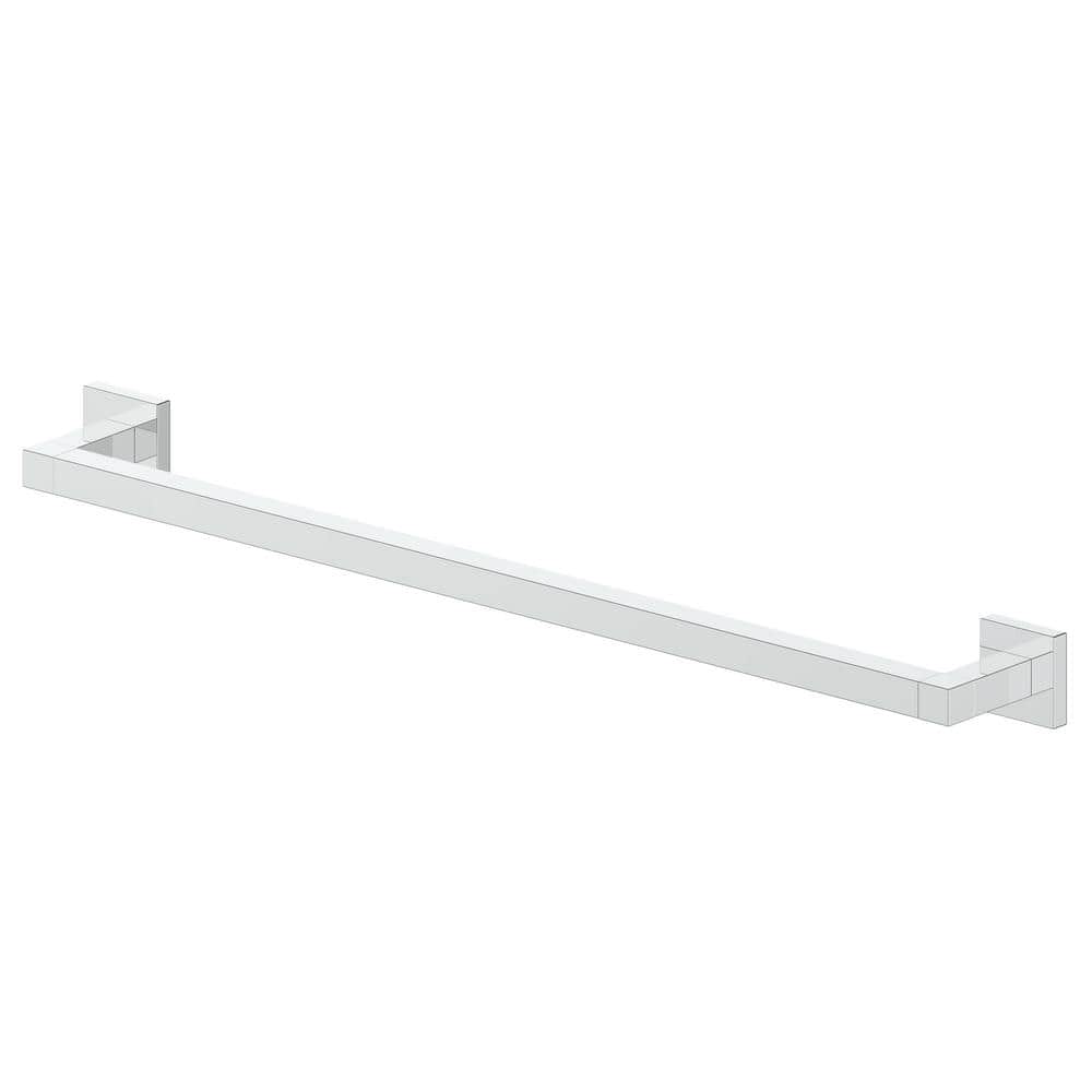 Bliss Nickel 25.6" Wall Mounted Towel Bar