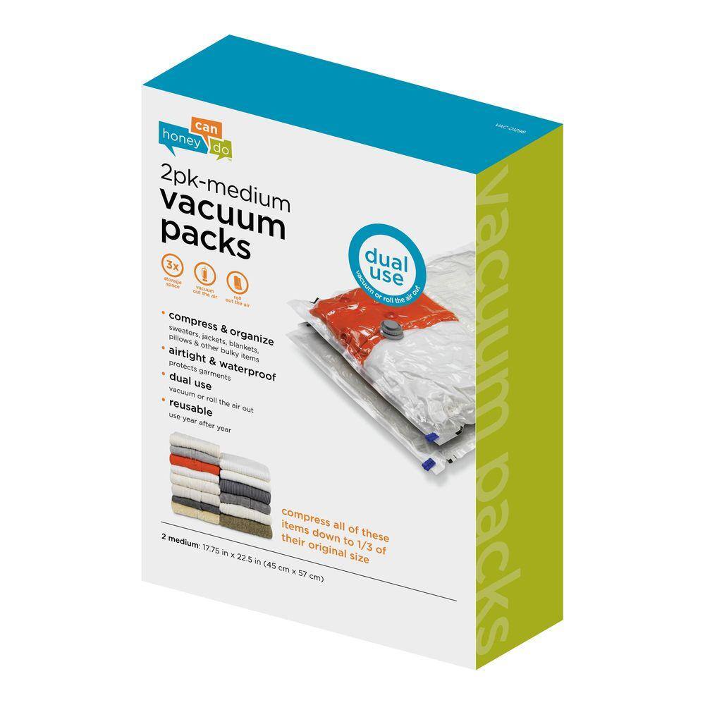 HoneyCanDo 2Pack Medium Vacuum PacksVAC01298 The Home Depot