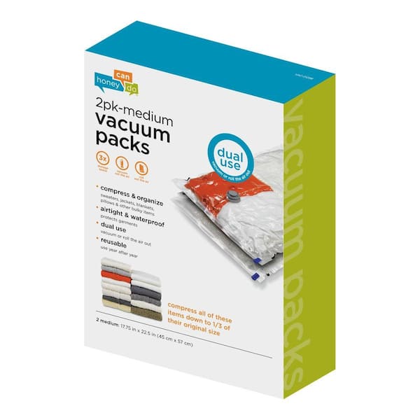 HoneyCanDo 2Pack Medium Vacuum PacksVAC01298 The Home Depot