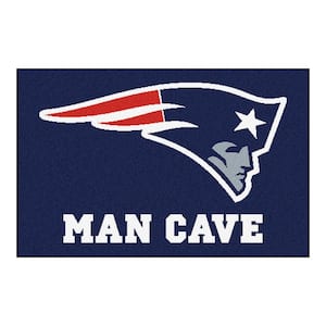NFL New England Patriots Blue Man Cave 2 ft. x 3 ft. Area Rug