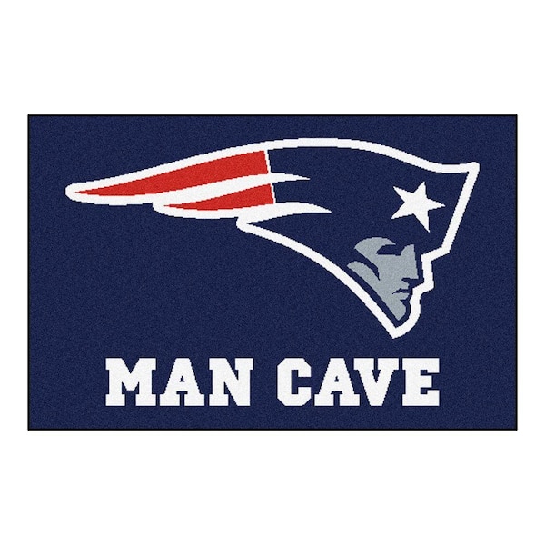 FANMATS NFL New England Patriots Blue Man Cave 2 ft. x 3 ft. Area Rug ...