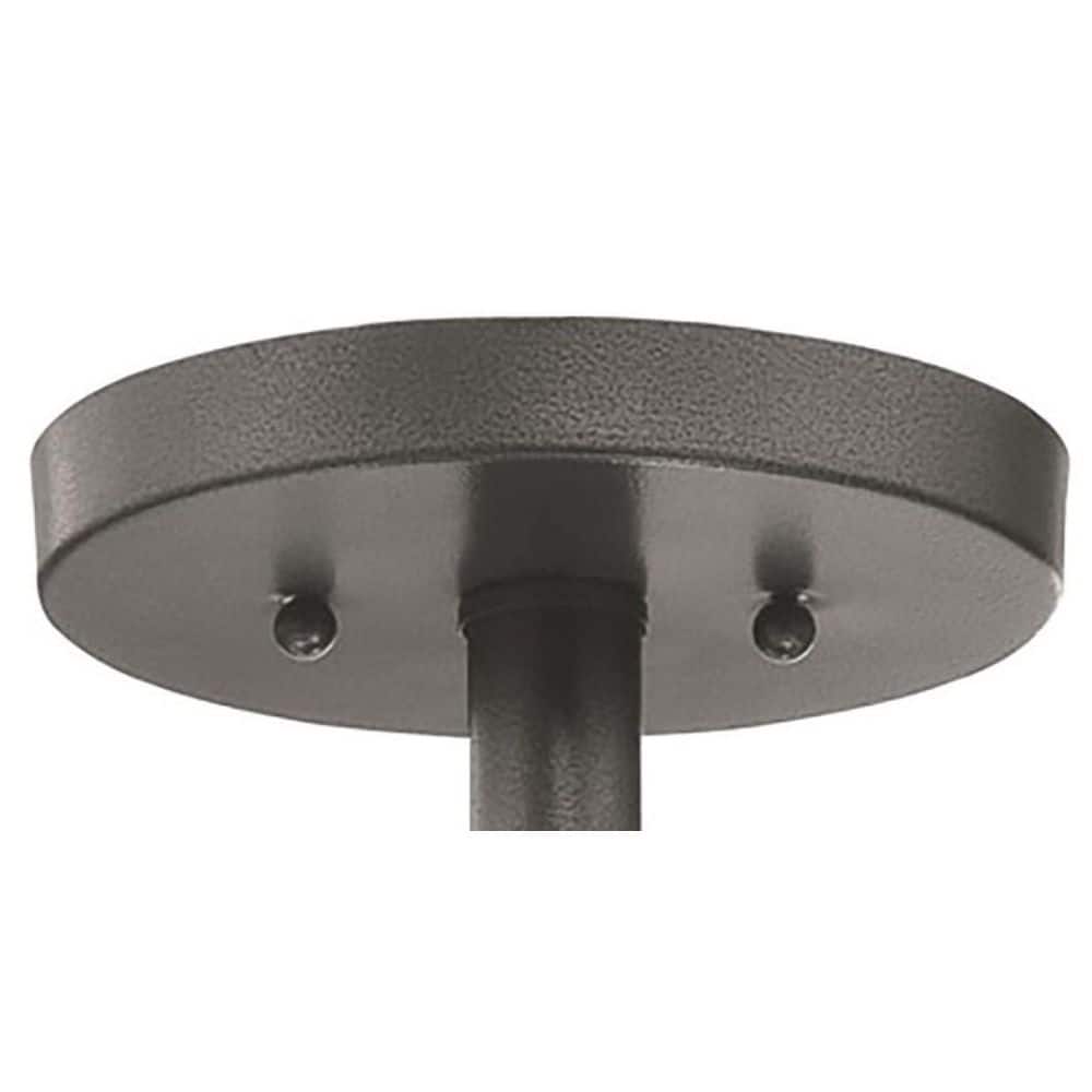 Cosmopolitan Smoked Iron 3-Light Drum Ceiling Light with Glass Diffuser