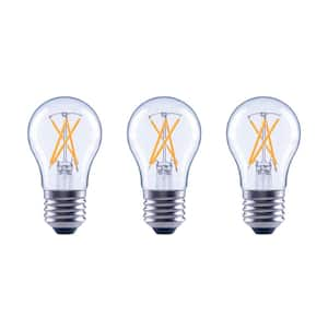 60-Watt Equivalent A15 Dimmable Clear Glass Decorative Filament Vintage Edison LED Light Bulb Daylight (3-Pack)