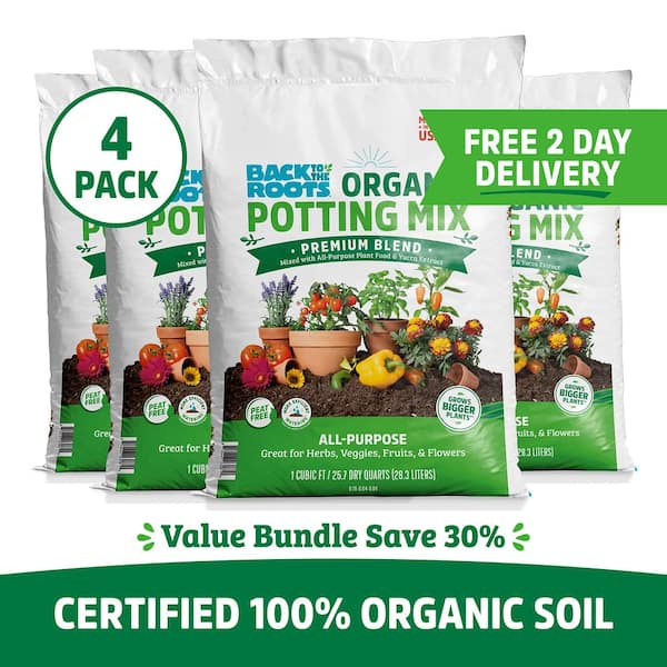 Organic Potting Mix (4 1 cu.ft. Bags )