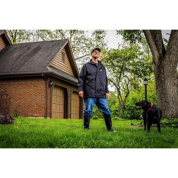 Boss 2X-Large Black Nylon Ripstop Rain Jacket with Storm Flap