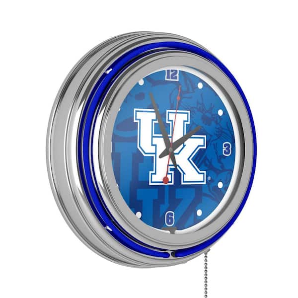 Unbranded University of Kentucky Blue Fade Lighted Analog Neon Clock