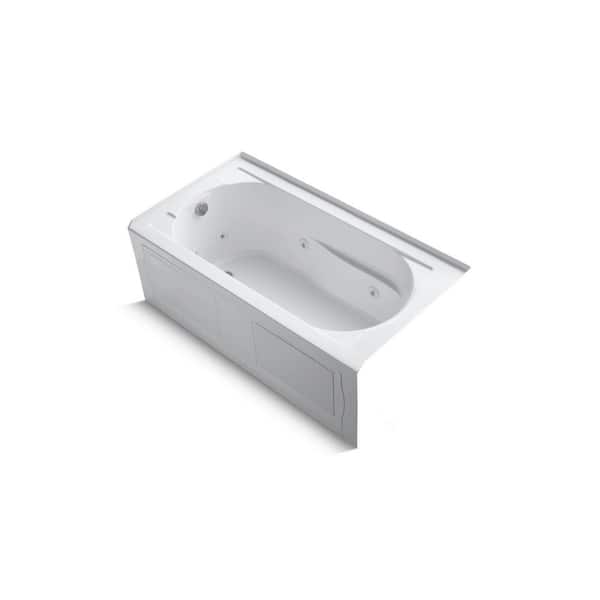 Devonshire 60 in. x 32 in. Whirlpool Bathtub with Left Drain in White
