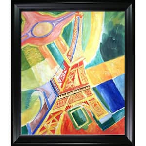 La Tour Eiffel, 1928 by Robert Delaunay Black Matte Framed Abstract Oil Painting Art Print 25 in. x 29 in.