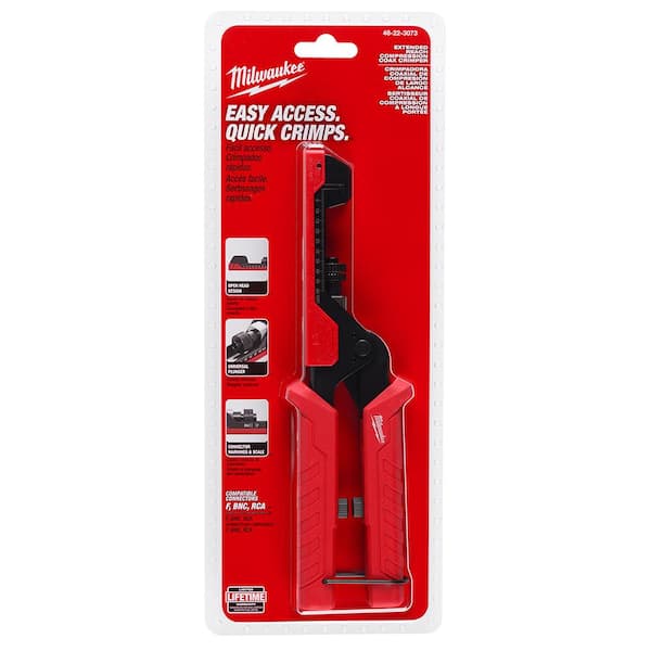 Milwaukee Extended Reach Compression Coax Crimper 48-22-3073 - The