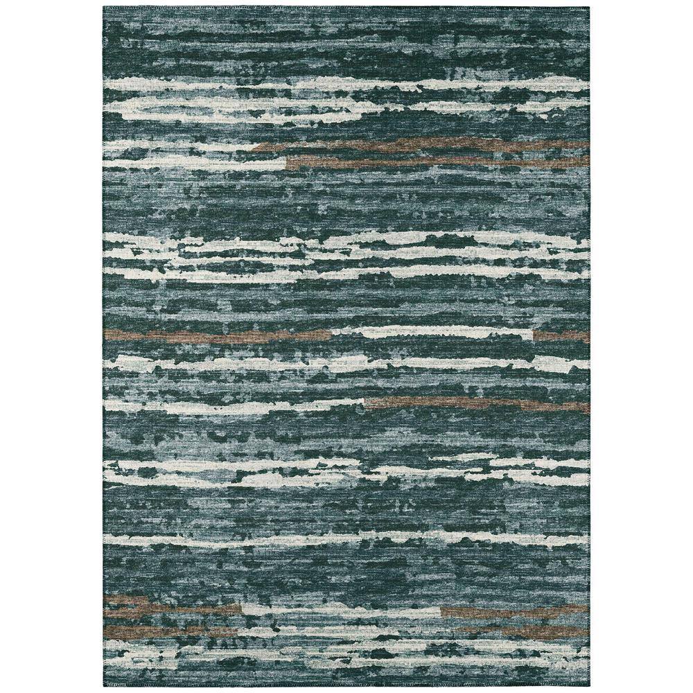 Bravado Grey 9 ft. x 12 ft. Geometric Indoor/Outdoor Washable Area Rug