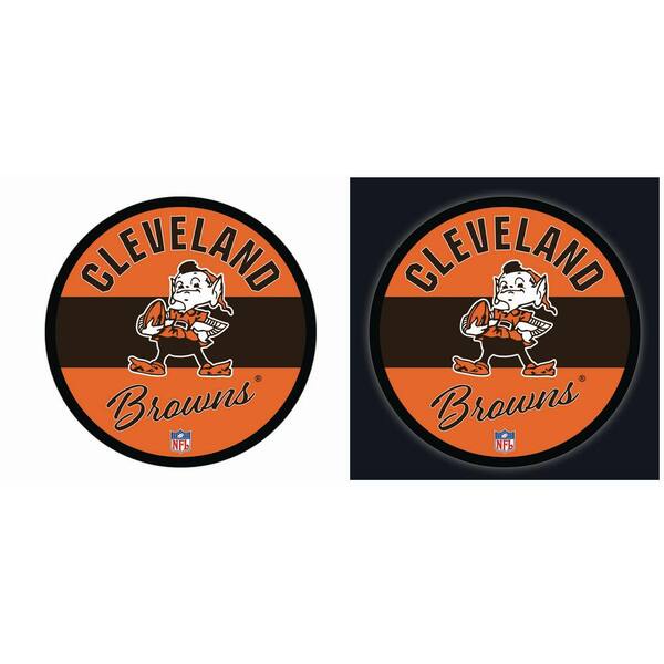 Evergreen Cleveland Browns Vintage Round 23 in. Plug-in LED Lighted Sign