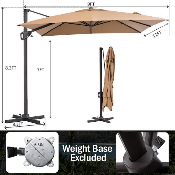 costco outdoor patio umbrella stands Sunvilla Square Flat Commercial Umbrella Base