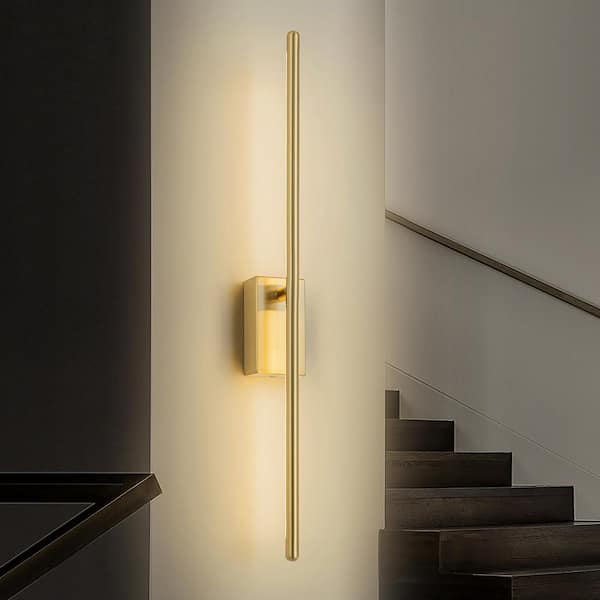 Rennnsan Rene 23.6 in. 1-Light Gold Linear Dimmable LED Vanity Light