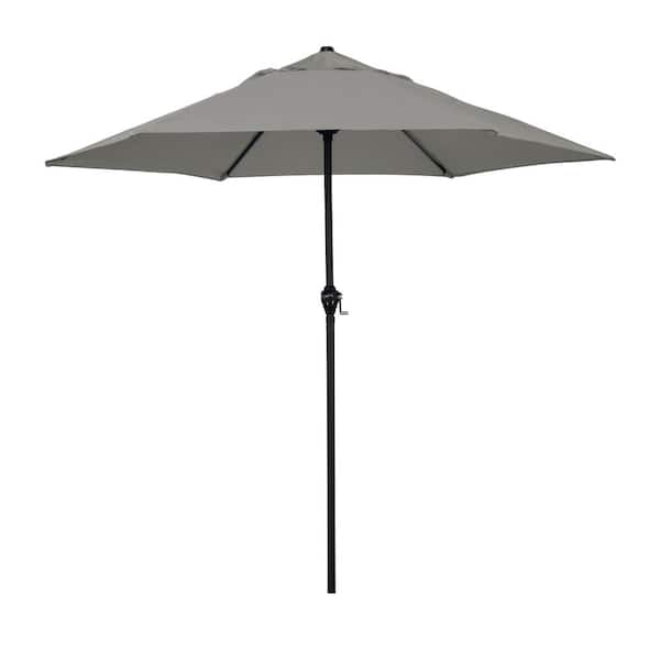 Astella 9 ft. Steel Market Push Tilt Patio Umbrella in Polyester Taupe
